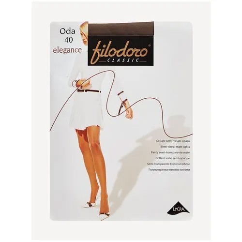 Колготки Filodoro Classic Oda Elegance, 40 den, размер 2, коричневый, бежевый