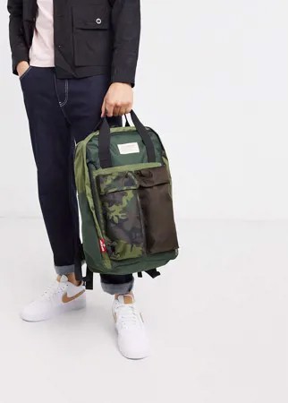 Камуфляжный рюкзак с двумя карманами Levi's-Зеленый
