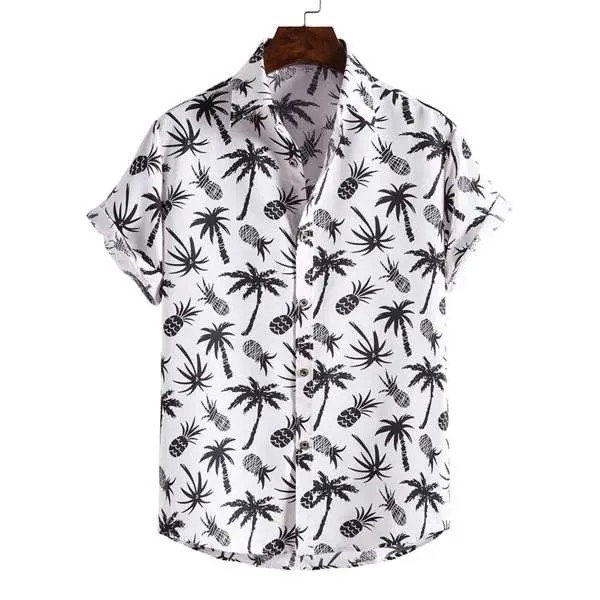 Мужская гавайская рубашка с оригинальным принтом