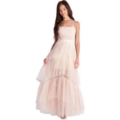 BCBGMAXAZRIA Женское Oly розовое вечернее платье с корсетом и оборками 6 BHFO 7068