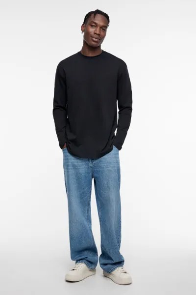 Лонгслив oversize хлопковый базовый