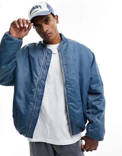 Куртка-бомбер Asos Design Extreme Oversized, голубой