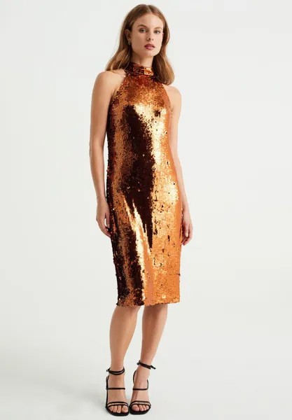 Платье из джерси WE Fashion, коричневое