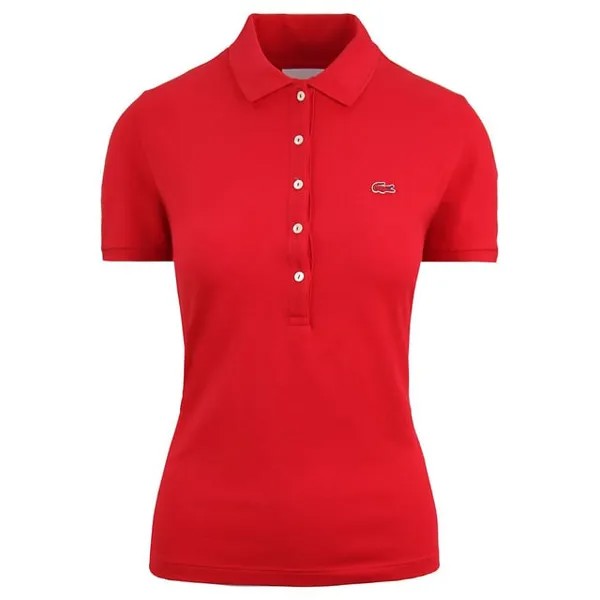 Женская рубашка поло приталенного кроя Lacoste, красный