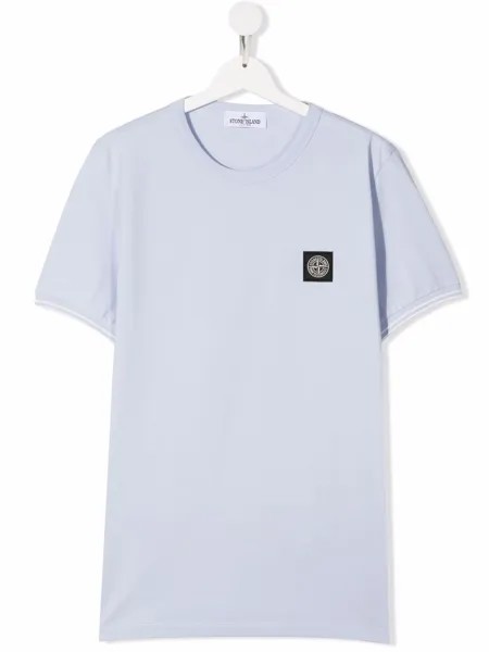 Stone Island Junior футболка с нашивкой-логотипом