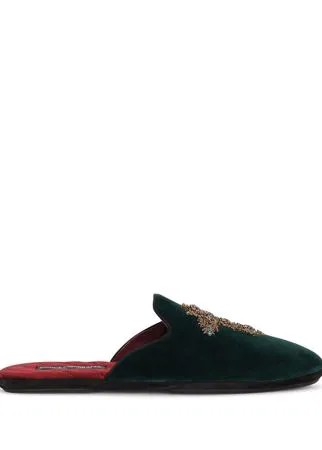 Dolce & Gabbana декорированные бархатные слиперы