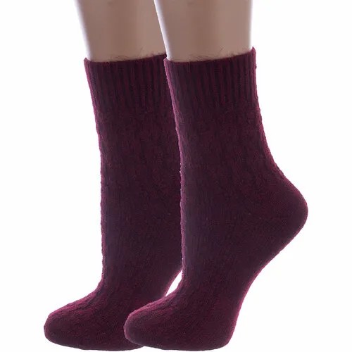 Носки RuSocks, 2 пары, размер 23, бордовый
