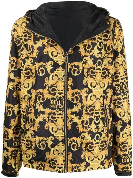 Versace Jeans Couture куртка с капюшоном и узором Baroque