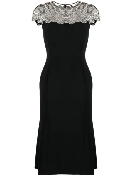 Jenny Packham декорированное платье миди Melody, черный