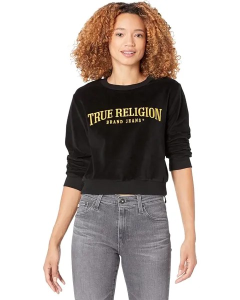 Толстовка True Religion Velvet Shrunken, черный