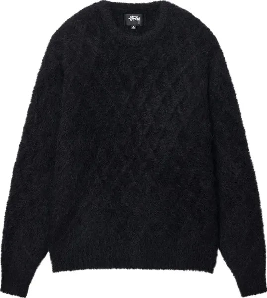 Свитер Stussy Fuzzy Lattice Crew 'Black', черный