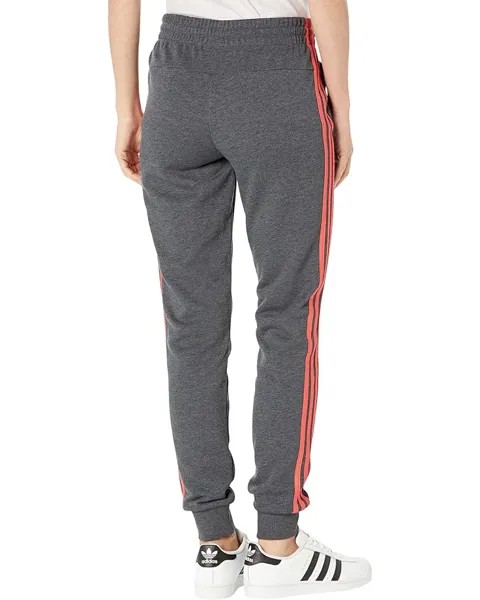 Брюки Adidas 3-Stripes French Terry Cropped Pants, цвет Dark Grey Heather/Semi Turbo