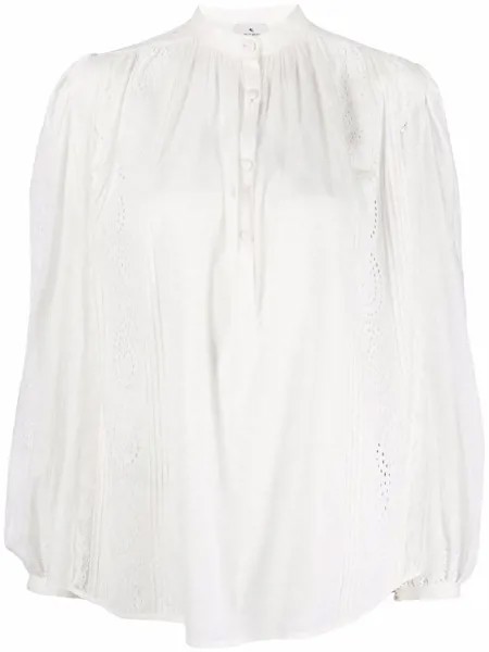 ETRO lace-detail long-sleeve blouse