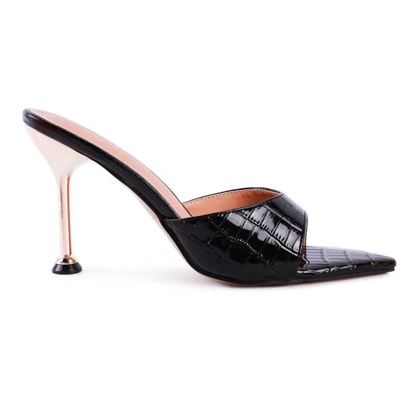 Женские текстурированные туфли на каблуке London Rag французского кроя London Rag, черный
