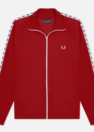 Мужская олимпийка Fred Perry Laurel Wreath Tape Track, цвет красный, размер XL