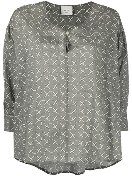 Alysi расклешенная блузка с геометричным узором