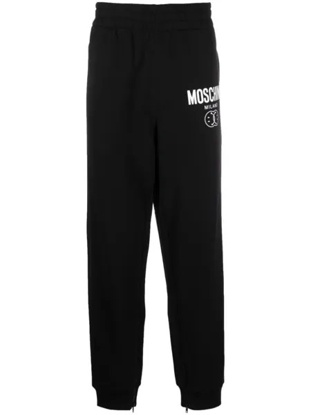 Moschino спортивные брюки с логотипом, черный