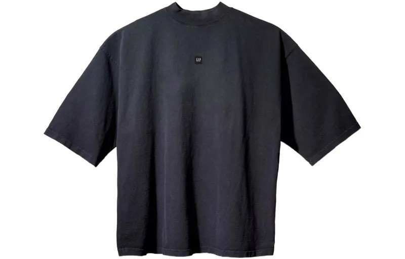 Футболка Balenciaga X унисекс, черная, выстиранная Yeezy, черный