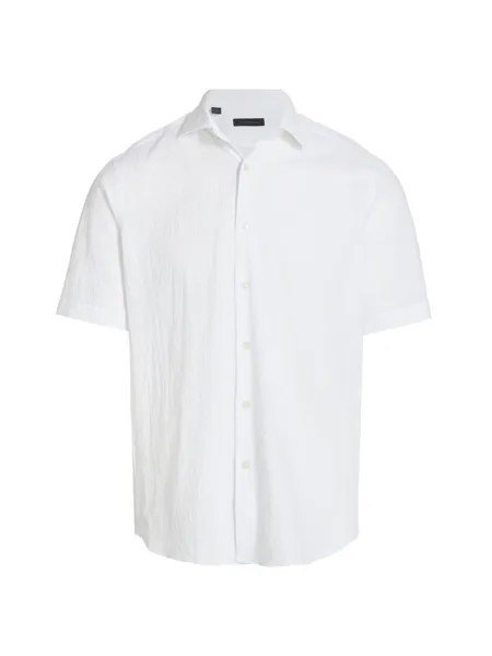 Рубашка из сирсакера на пуговицах спереди Saks Fifth Avenue