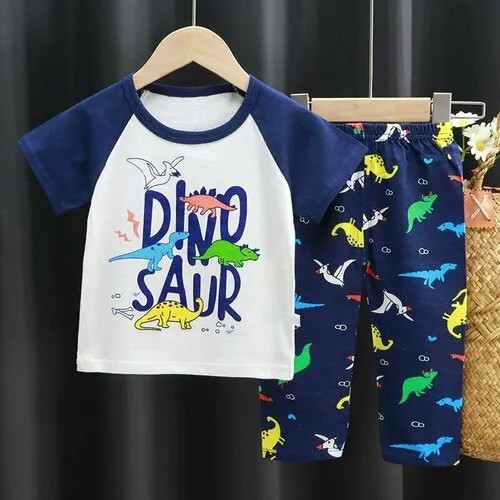 Комплект одежды штаны и футболка с динозавром размер 110