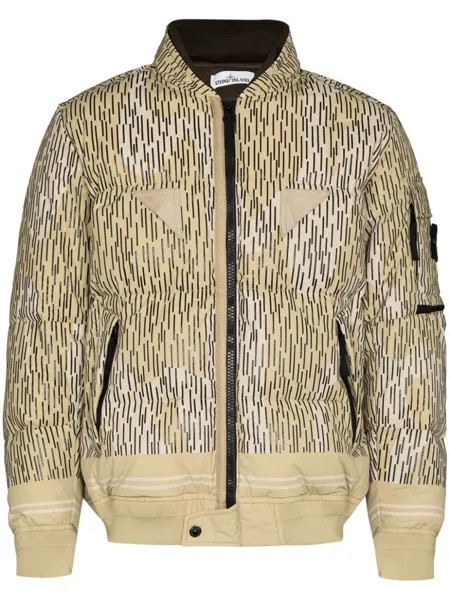 Пуховик Rain Camo Stone Island, бежевый