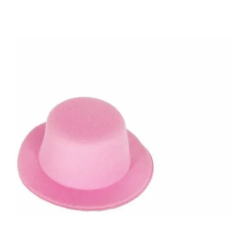 Шляпка цилиндр карнавальная, 13 см, цвет розовый