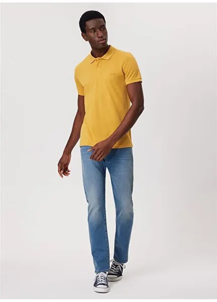 Мужская футболка-поло горчичного цвета 232 LCM 242048 TWINS MUSTARD Lee Cooper