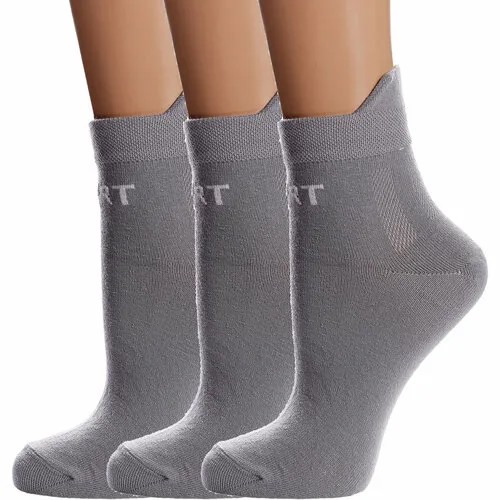 Носки PARA socks, 3 пары, размер 29, серый