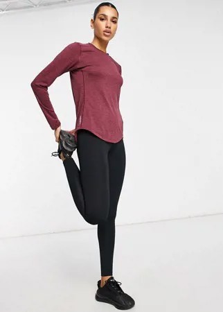 Бордовый лонгслив для бега Puma Running-Красный