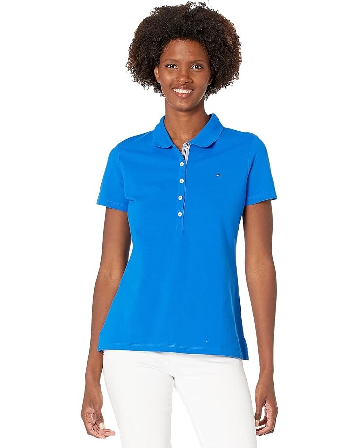Поло Tommy Hilfiger Short Sleeve, цвет Cerulean