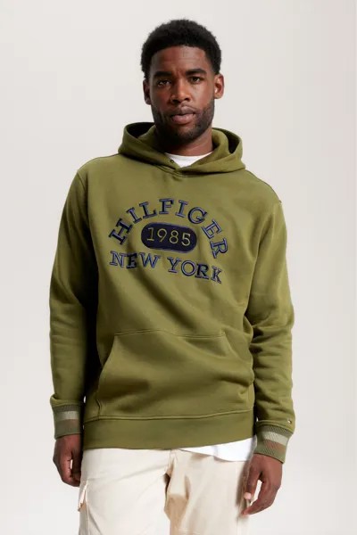 Зеленый худи Big & Tall Collegiate с капюшоном Tommy Hilfiger, зеленый