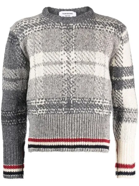 Thom Browne джемпер в полоску, серый