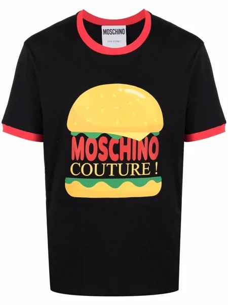Moschino футболка Burger с графичным принтом