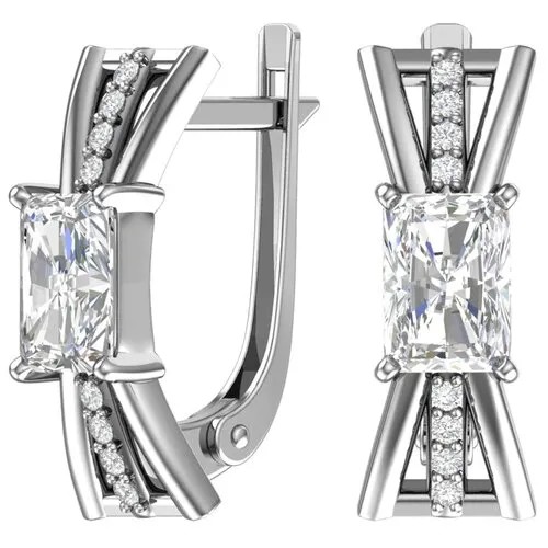 Серебряные серьги с фианитами 2101367-00775