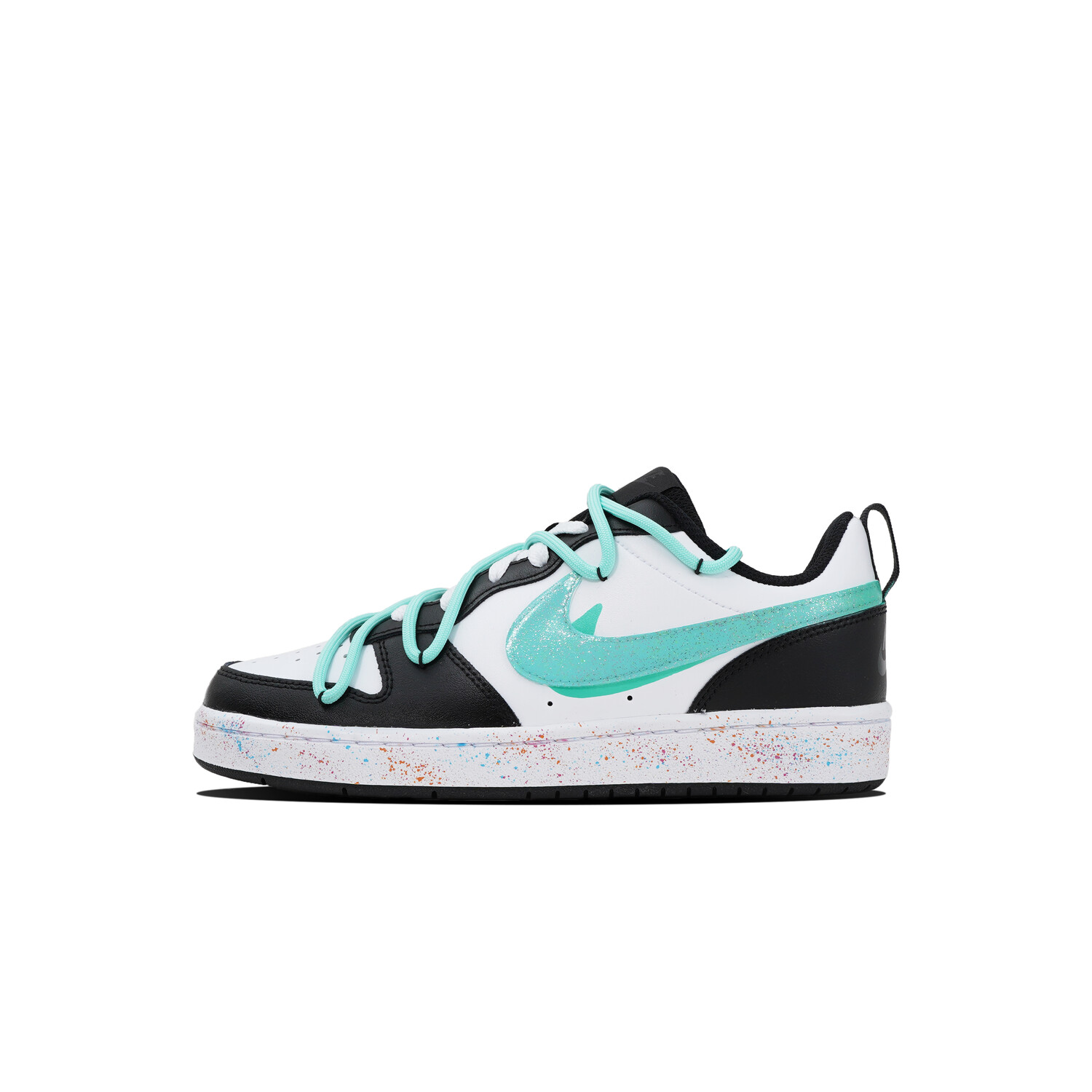 Кроссовки Nike Court Borough Skateboarding Shoes Women's Low-top Green/white/black, зеленый