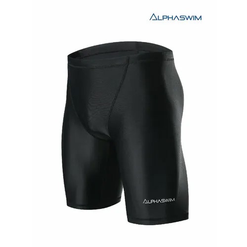 Плавки ALPHA SWIM джаммеры, размер XS/44, черный/белый