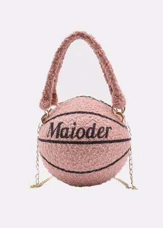 Женская цепочка из искусственной кожи с круглым мячом, баскетбольная сумка через плечо Сумка Сумка-портфель Сумка