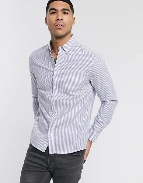 Рубашка в полоску Burton Menswear-Синий