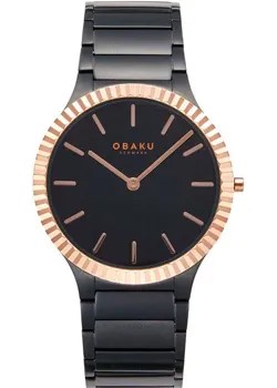 Fashion наручные  мужские часы Obaku V292GXMBSB. Коллекция Linje Jude