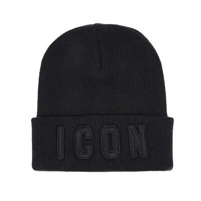 Черная шапка-бини Dsquared2 Icon для мужчин