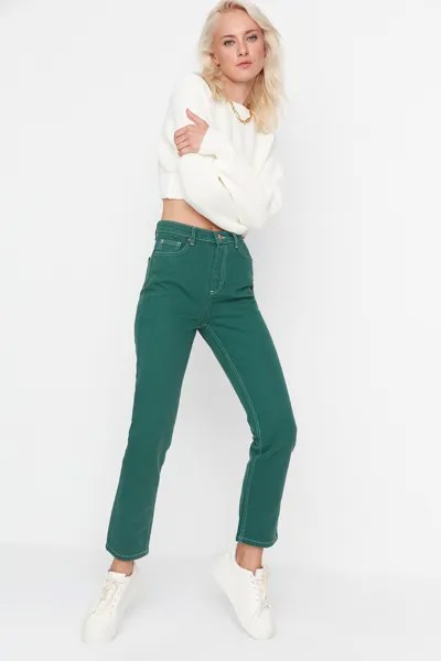 Джинсы - Зеленый - Bootcut Trendyol, зеленый