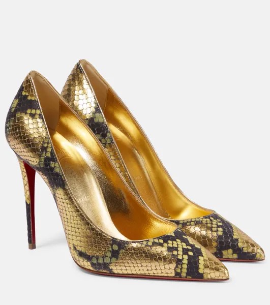 Туфли Kate 100 со змеиным принтом Christian Louboutin, разноцветный