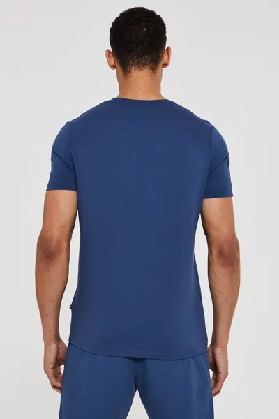 Темно-синяя футболка DHM с джинсовой тканью большого размера U.S. Polo Assn