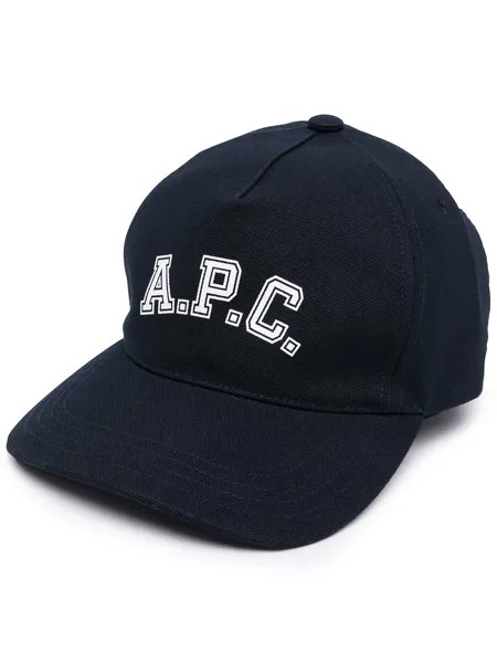 A.P.C. шестипанельная кепка с нашивкой-логотипом