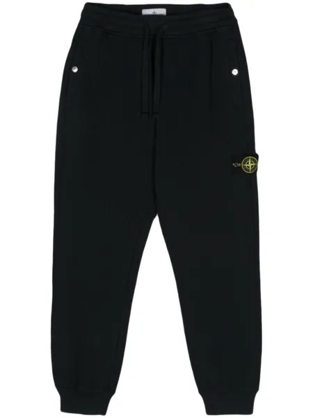 Stone Island спортивные брюки с нашивкой Compass, синий