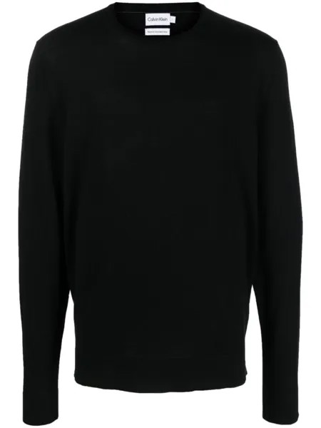 Calvin Klein джемпер с круглым вырезом, черный