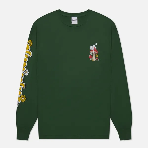 Мужской лонгслив Ripndip Caterpillar Garden зелёный, Размер S