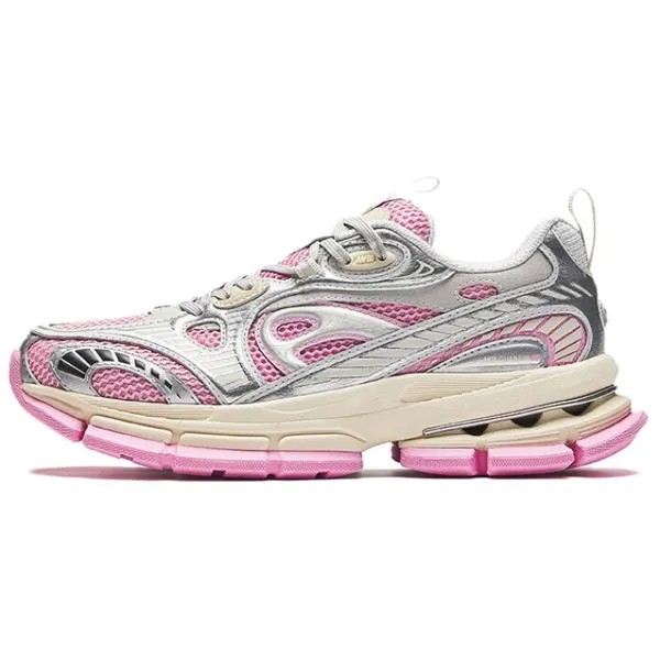 Кроссовки ANTA Champion Series Lifestyle Shoes Women's Low-top Pink Silver, серебряный