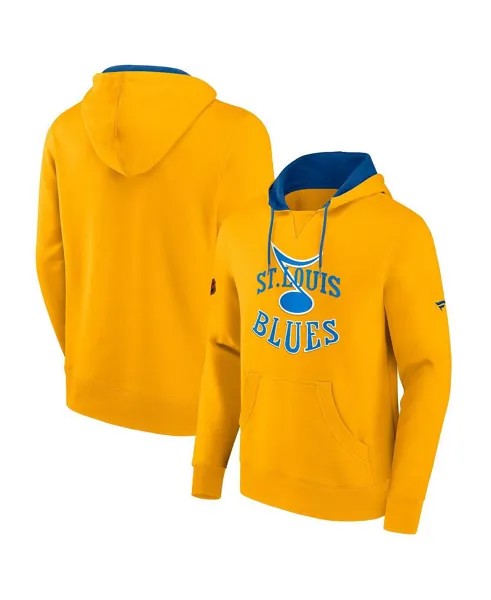 Мужской пуловер с логотипом золотистого цвета St. Louis Blues Special Edition 2.0 Team, толстовка с капюшоном Fanatics