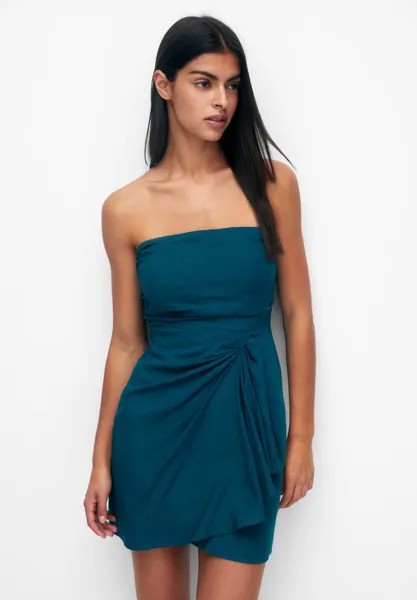 Коктейльное платье PULL&BEAR, бутылочно-зеленый